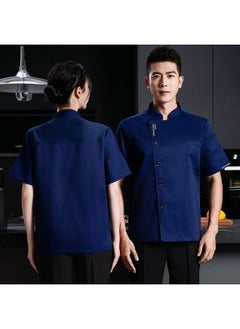 NIBEMINENT High-End Chef Overalls Summer Dining Hotel West Point Restaurant Kitchen Breathable Thin Chef Uniform  - Image 1