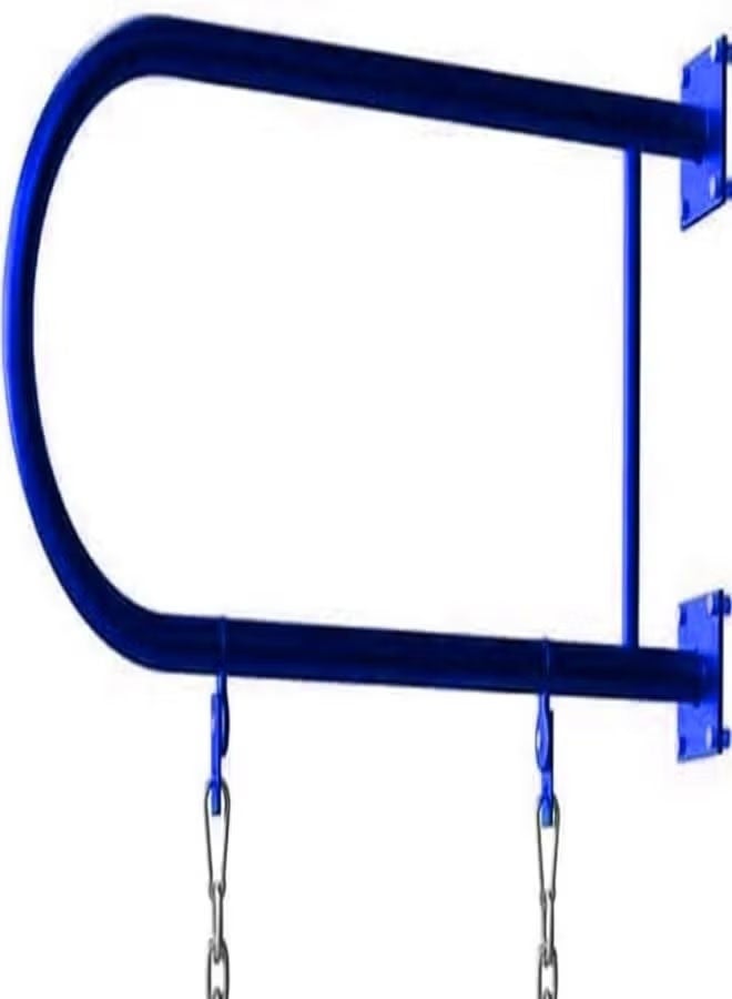 فيتنس ورلد أرجوحة حائط مصنوعة من الحديد بمقعد متأرجح وسلاسل للانشطة الخارجية , مقعد حديدي متأرجح عالي التحمل مع سلسلة حديدي , مرجيحة أطفال للملعب والفناء الخلفي وغرفة اللعب مع سلسلة مغطاة بالبلاستيك وخطافات - Image 5