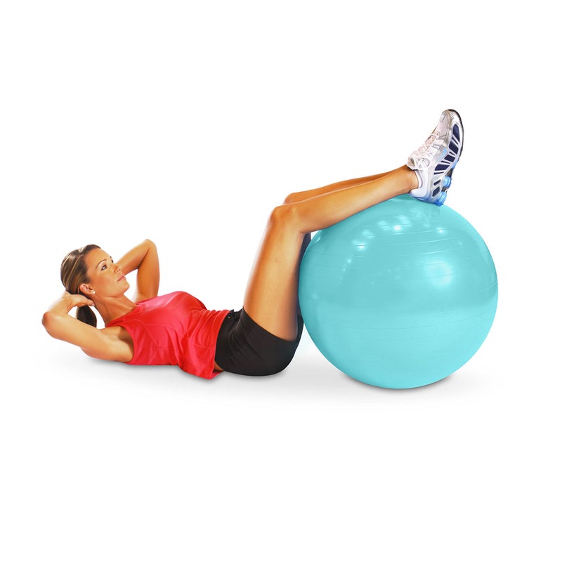 CAP Fitness Stability Ball Exercise Ball, 65cm, Teal - Image 3