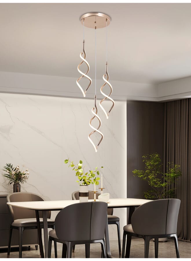 Best Power Modern LED Chandelier 3-Light 6001-3 with 3 Lighting Levels – 60W Pendant Light with Adjustable Height 130cm – Stylish LED Ceiling Light for Living Room, Dining Room, and Bedroom - Image 1