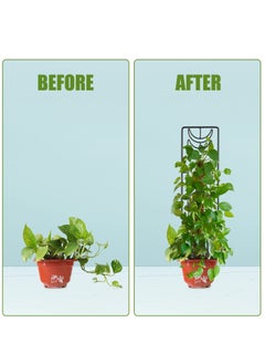 SYOSI SYOSI 2 PCS Plant Trellis, Metal Garden Trellis Plant Supports Indoor for Pots, Metal Supports for Rose Vines, Climbing Plants, Flower, Outdoor Patio Lawn Yard Decoration 36x10cm  - Image 5