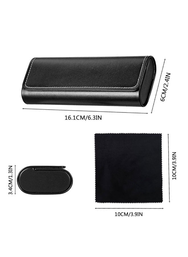 HAWAWA 1PCS Durable Glasses Case for Men & Women - Protective Eyewear Storage for Sunglasses, Reading Glasses - Lightweight, Compact Design - Travel Friendly - Stylish and Secure（black） - Image 2