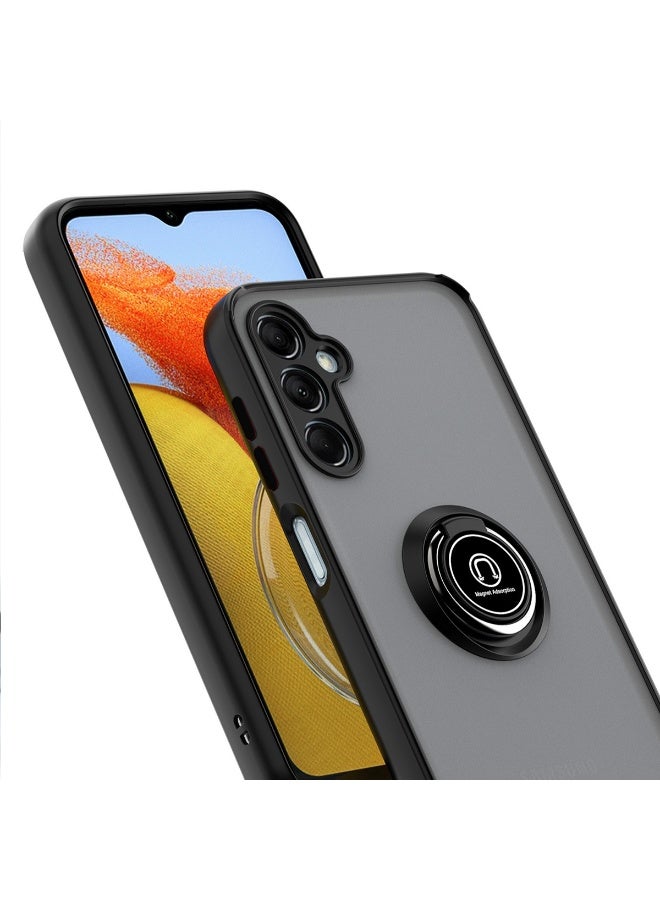 غطاء الحالة لسامسونج غالاكسي A16 4G / 5G ، 360 درجة دوار حلقة الركض + دعم السيارة المغناطيسية جبل + رقيقة رقيقة الكمبيوتر الشخصي و TPU حالة الهاتف المحمول مقاومة للصدمات لسامسونج غالاكسي A16 4G / 5G ، أسود - Image 5