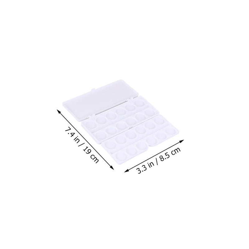 3Pcs Watercolor Paint Tray Set 24 Grid Mixing Palette For Nail Art Painting Light Pink - Image 3