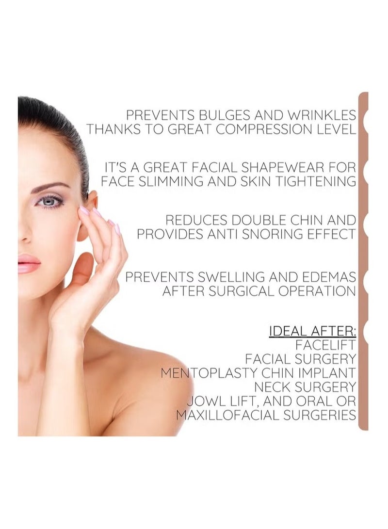 Post Surgery Neck and Chin Compression Wrap Bandage, Face Slimmer, Jowl Tightening, Neck Coverage, Chin Lifting Strap for Women（S） - Image 5