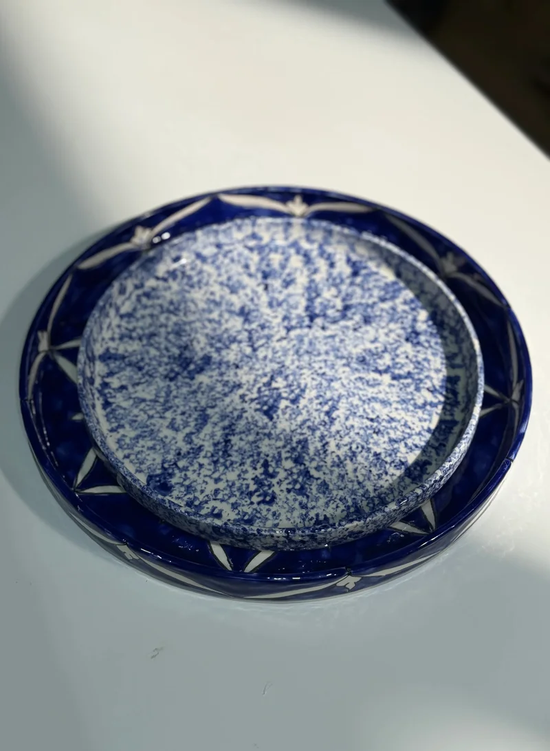 تادارت ABSTRACT PLATES BLUE 23 CM