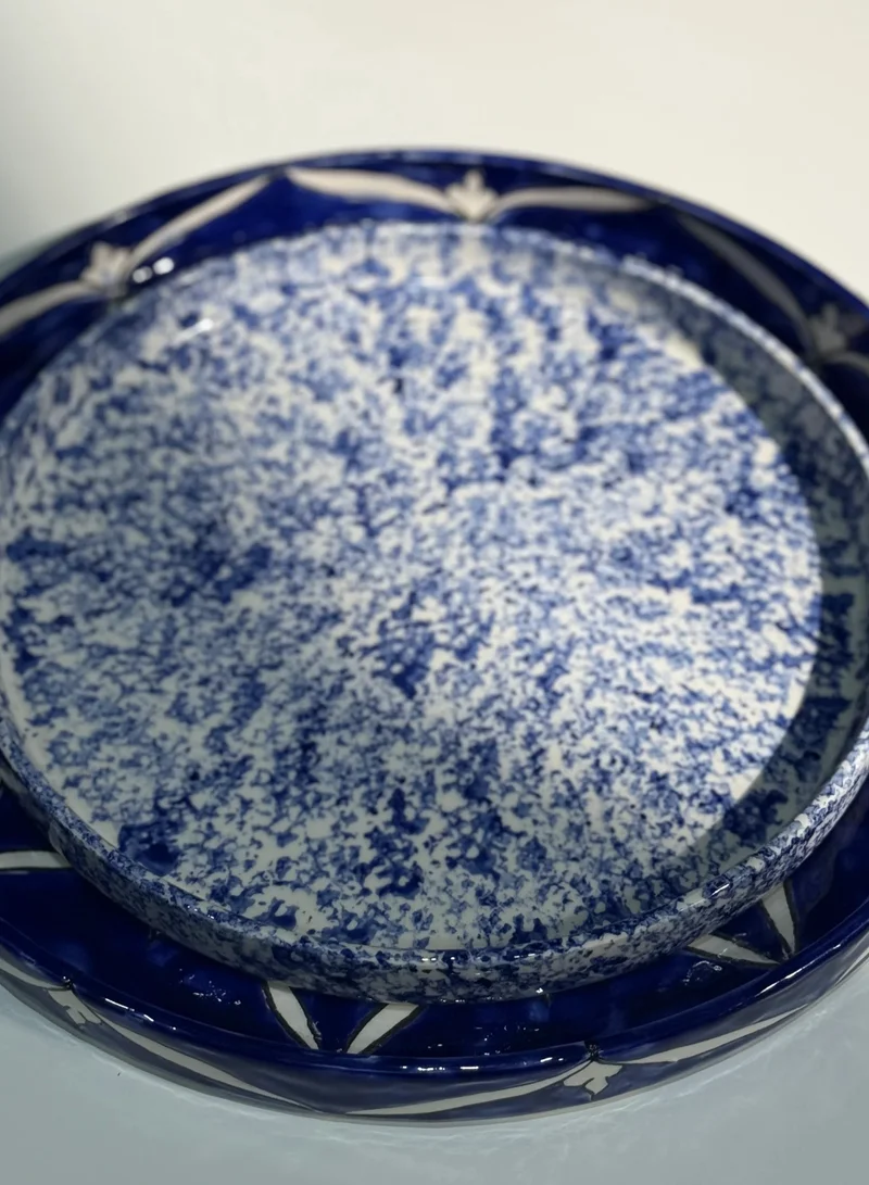 تادارت ABSTRACT PLATES BLUE 23 CM