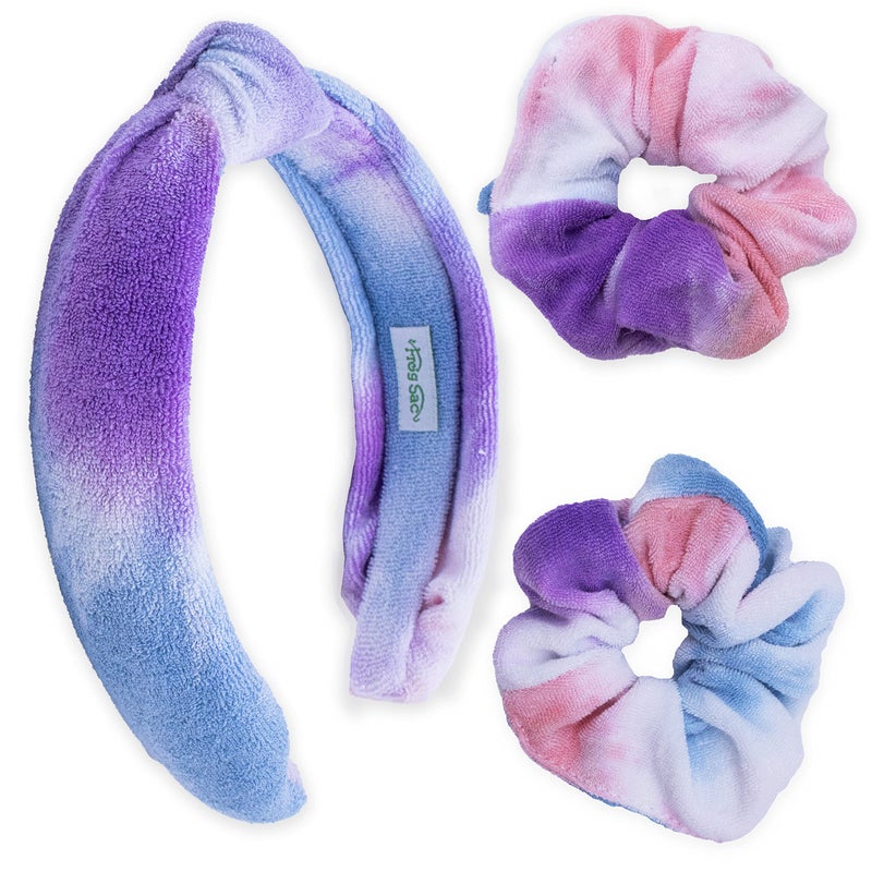 FROG SAC FROG SAC Spa Headband for Washing Face Teen Girls Tie Dye Terrycloth Skincare Headbands and Wristbands Soft Facial Makeup Towel Head Band Skin Care Girl Hair Accessories 