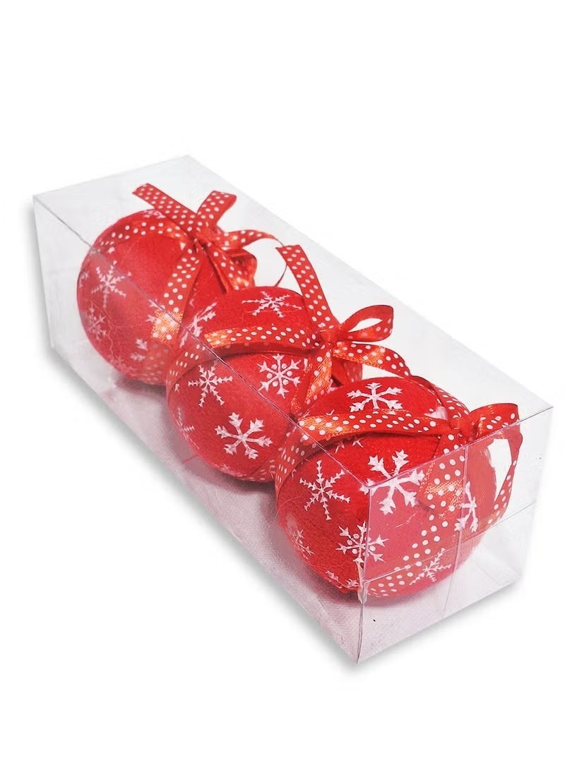 Velvet Christmas Balls, 9 Pcs Bulk Flocked Christmas Tree Ball Ornament Balls Xmas Decorative Hanging Ornaments Christmas Tree Decoration for Xmas Tree - Image 2