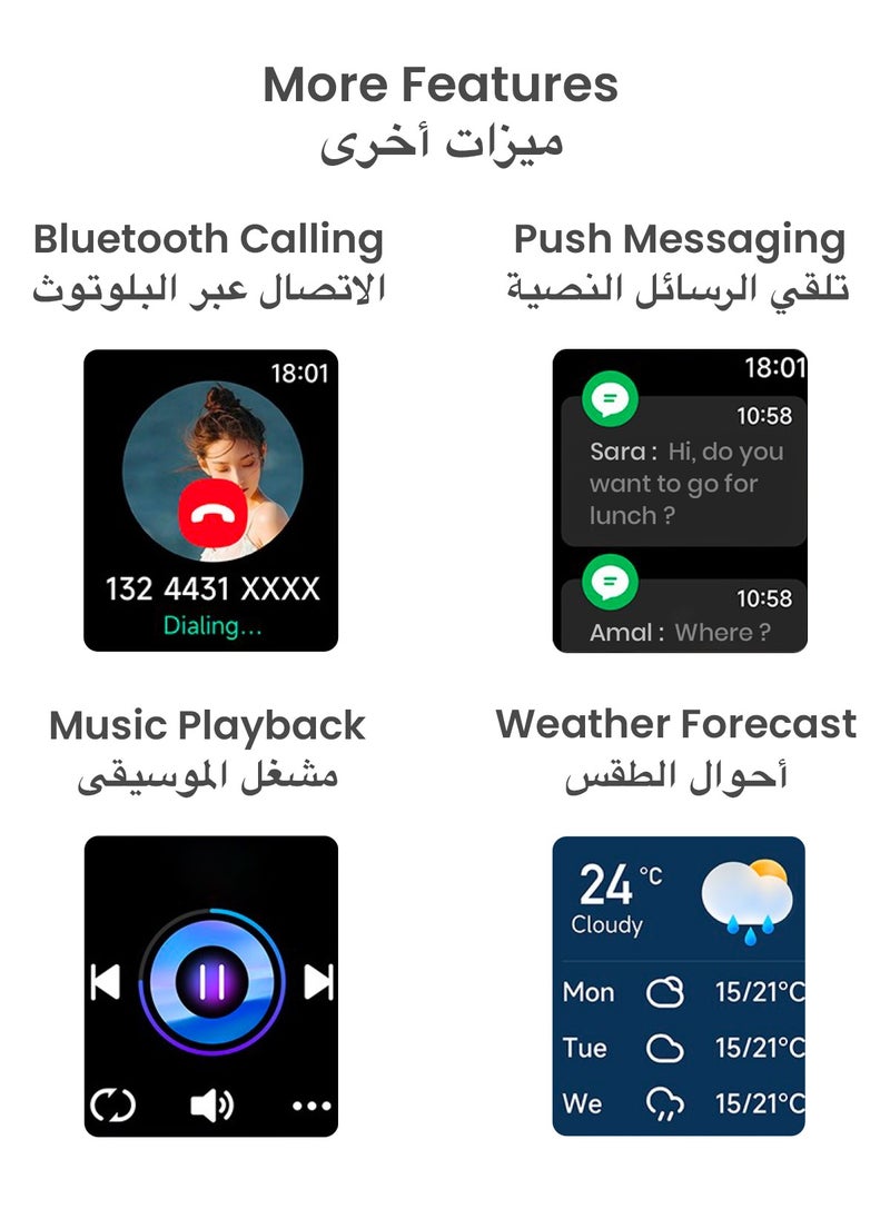 تاينيموس - ساعة ذكية تيمبو مع ميزات صحية متقدمة / مراقبة معدل ضربات القلب / أكثر من 100 وضع رياضي / SPO2 / GPS / المكالمات عبر البلوتوث / شاشة AMOLED عالية الدقة / عمر بطارية 15 يومًا - اسود ليلي - Image 1