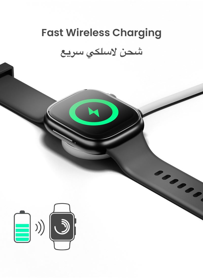 تاينيموس - ساعة ذكية تيمبو مع ميزات صحية متقدمة / مراقبة معدل ضربات القلب / أكثر من 100 وضع رياضي / SPO2 / GPS / المكالمات عبر البلوتوث / شاشة AMOLED عالية الدقة / عمر بطارية 15 يومًا - اسود ليلي - Image 1