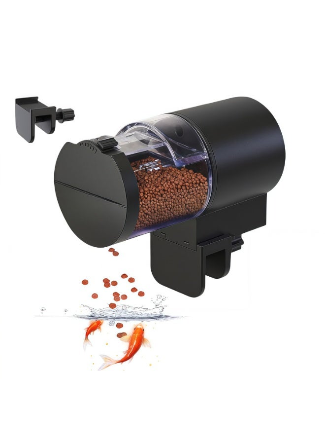 Aquarium Automatic Fish Feeder, 100ml Large Capacity with 12H/24H Timer, Manual & Automatic Dual Mode, Adjustable Feeding Amount, Battery-Powered Fish Food Dispenser for Home Office Fish Tanks - Image 1
