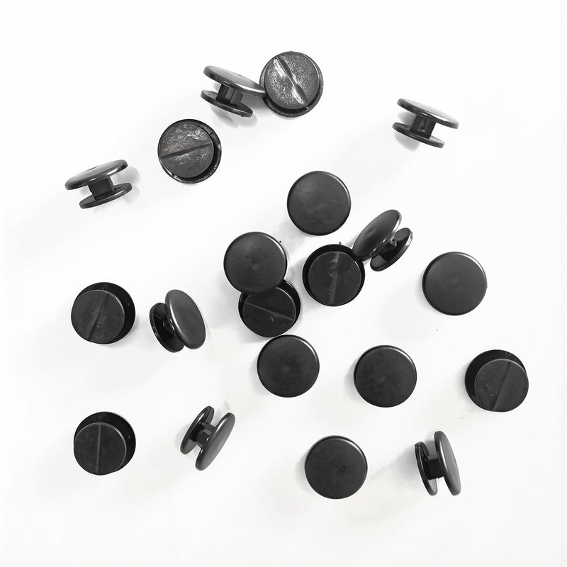 Shoe Charms Buttons Black 8mm Heavy Duty High Toughness Impact Resistant Outdoor Use - Image 1
