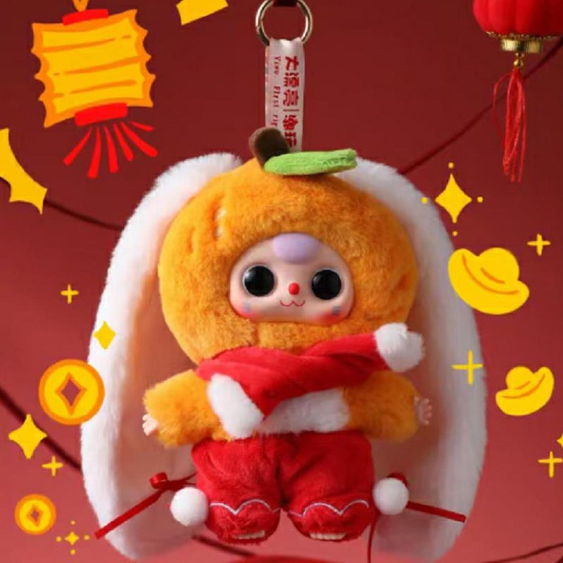 Meokro Baby Three New Year Series Vinyl Plush Doll, Cute Cartoon Mystery Model Collection Plush Toy, Birthday for Friends Kids, Random 1pc - Image 1