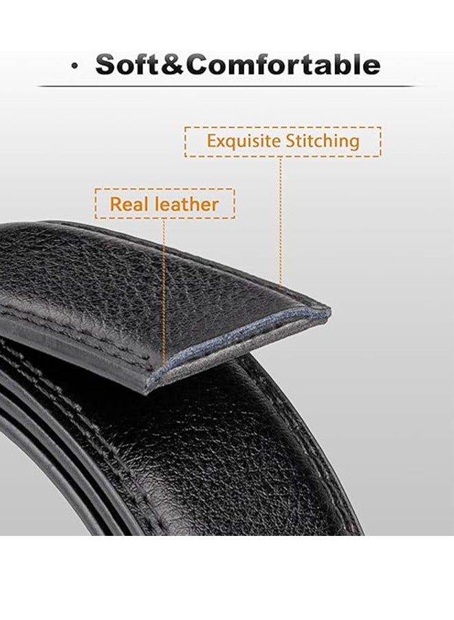 Men's Belt, Ratchet Belt Men's, Black Belt With Adjustable Automatic Buckle Genuine Leather Belt, Men's Casual Belt - Image 5