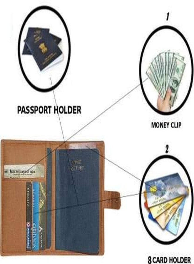Style Shoes Tan Smart and Stylish Leather Passport Holder - Image 2