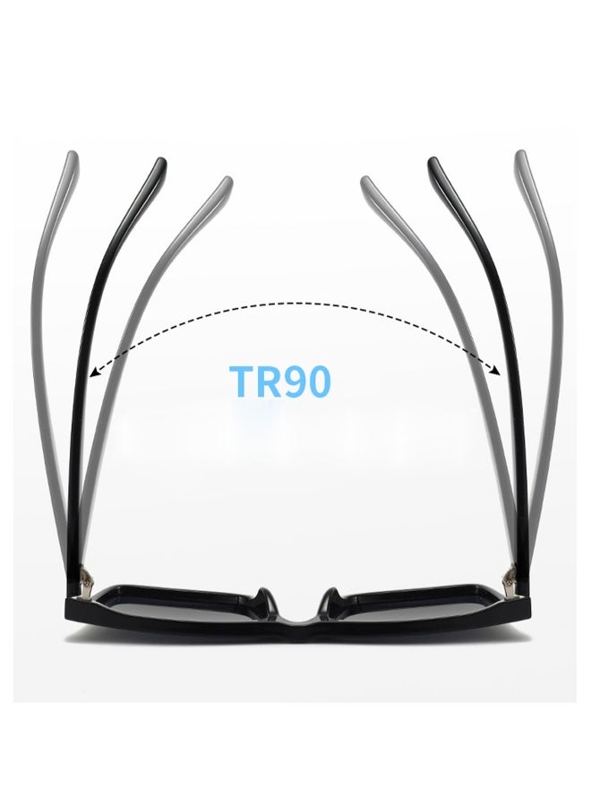 FLOWING TR90 Polarized sunglasses HD Polarized Lens 100% UV400 Protection Stylish Design for Men/Women Black - Image 4