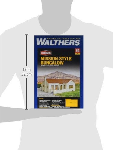 Walthers Cornerstone Walthers, Inc. Style Bungalow House Kit, 4-15/16 X 5-9/16 X 2-13/16" 12.5 X 14.1 X 7.1cm - Image 3
