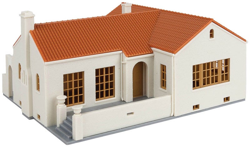 Walthers Cornerstone Walthers, Inc. Style Bungalow House Kit, 4-15/16 X 5-9/16 X 2-13/16" 12.5 X 14.1 X 7.1cm - Image 1