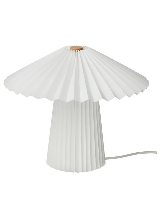 erorex Table Lamp, Pleated White, 28 Cm - Image 1