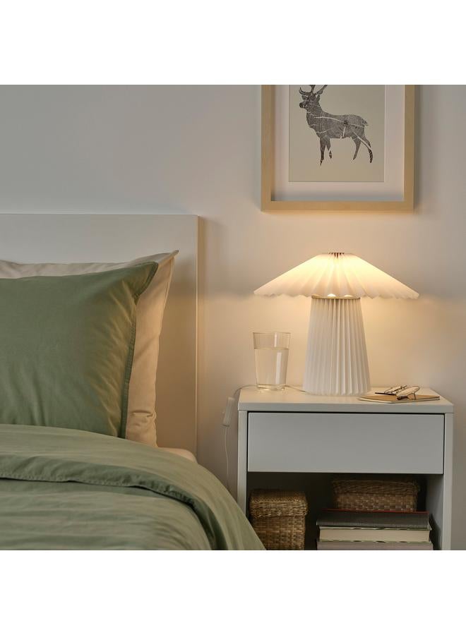 erorex Table Lamp, Pleated White, 28 Cm - Image 3