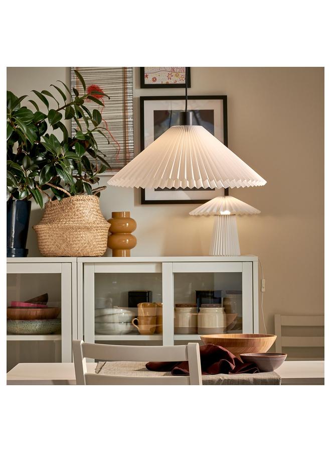 erorex Table Lamp, Pleated White, 28 Cm - Image 5