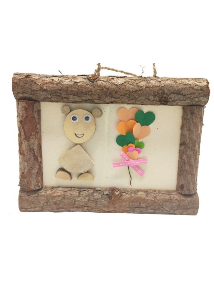 DIY For Kids Wood Slices Wood  Branches for Crafts Natural Unfinished Log Wooden Circles Branch Wood Sticks with Rope  for DIY School  Homeworks Home Decorations Ornaments