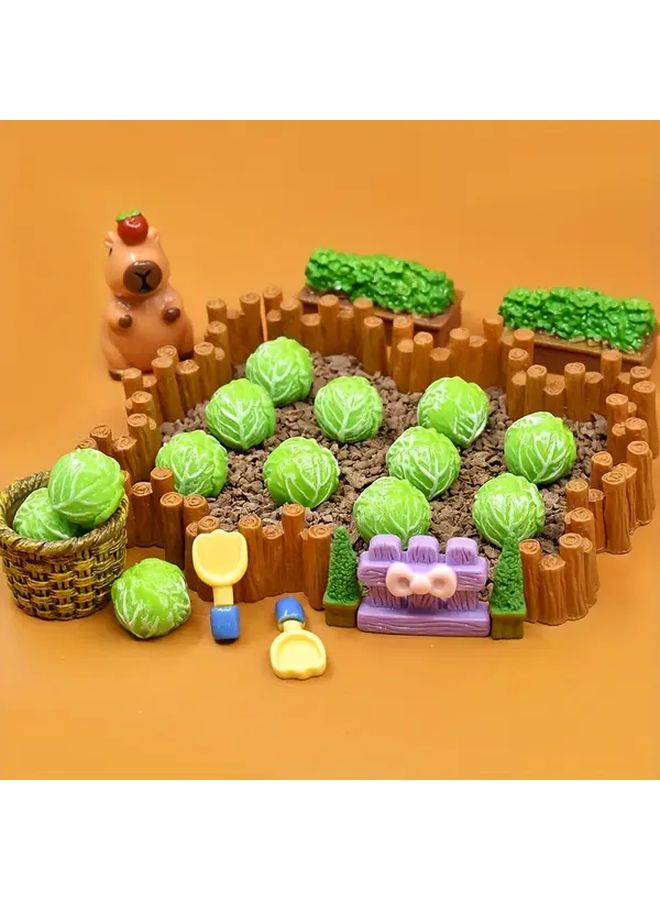Random 15pcs Mini Cabbage Shovel Fence Resin Garden Ornament DIY Craft Decoration - Image 2