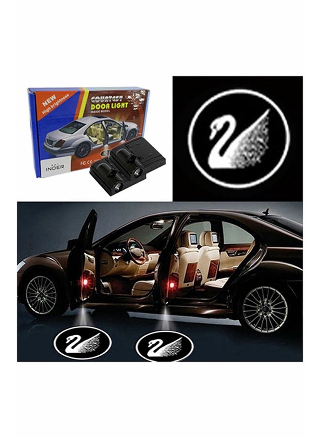 Y&D 2-Piece LED Car Door Swan Logo Projector Shadow Light Set  - Image 1