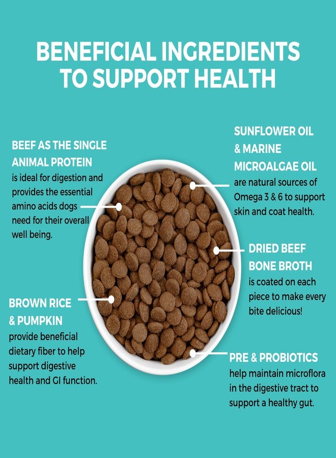KOHA Limited Ingredient Bland Diet Dry Food for Dogs - Beef & Brown Rice Recipe, Sensitive Stomach Dog Food - Pumpkin for Digestive Support, 3.5 lbs - Image 2