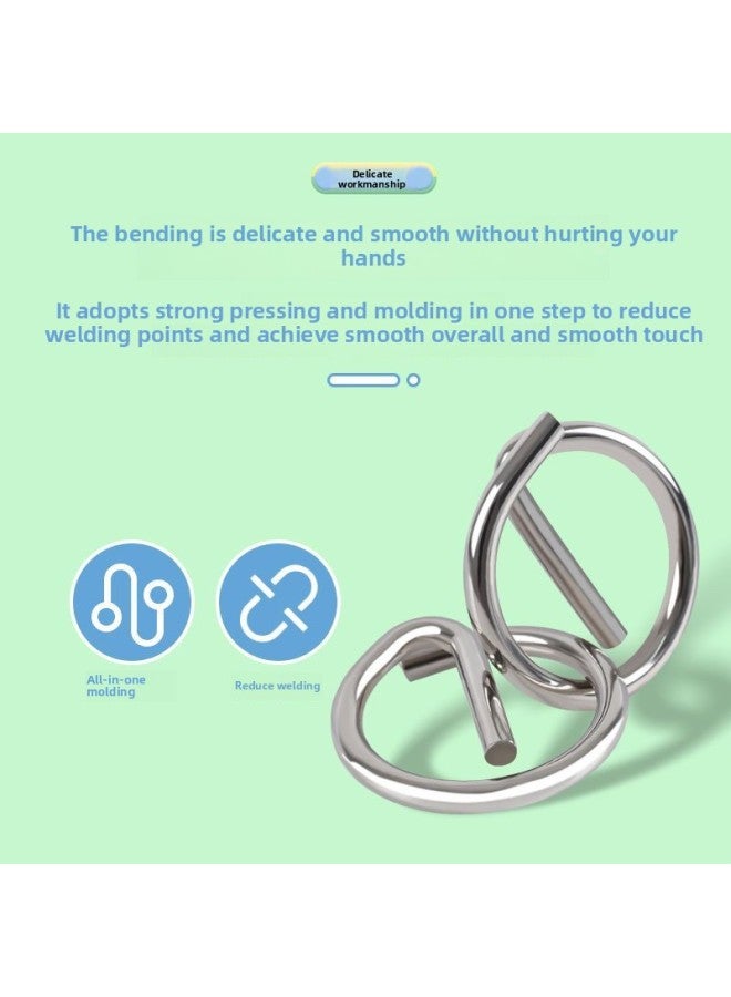 Chenguang Intelligence Unlock Ring 24-Piece Set Puzzle Decompression Toy Children's Mind Training Patience Iron Ring Unlock-Color:【develop Patience】 Growth Level 2 6 Pairs  - Image 5
