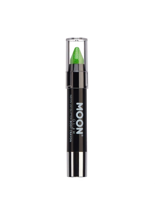 Moon Glow Neon Uv Glitter Body Crayons, Green, 3.5g Single - Image 1