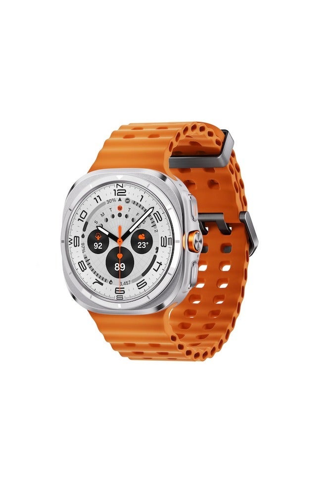 modio Modio SM05 Smartwatch with HD Calling Sim Card Support With 3 Pair Straps Charging Cable Designed for Men Silver - Image 1