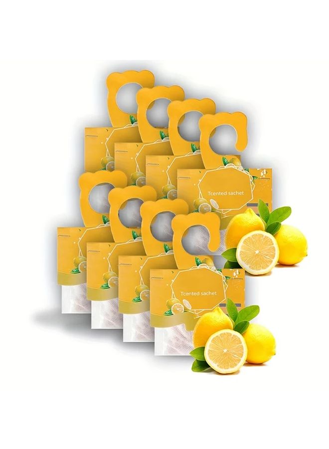 35 Pack Lemon Scent Sachets Long Lasting Hanging Pouches With Dried Flowers For Wardrobe Car - Image 2