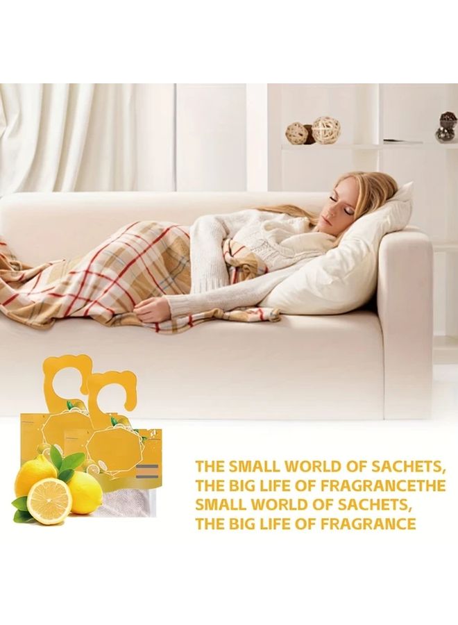 35 Pack Lemon Scent Sachets Long Lasting Hanging Pouches With Dried Flowers For Wardrobe Car - Image 5