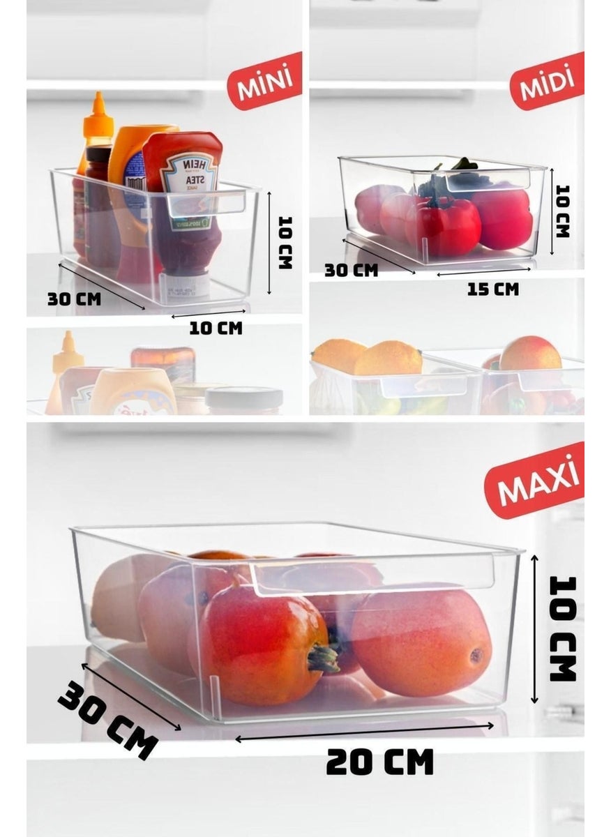 Nandy Home Set of 3 Frigo Refrigerator & Cabinet Organizer Maxi/midi/mini  - Image 3