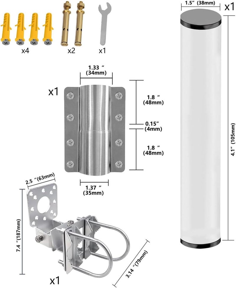 Mounting Bracket for V2 Rectangular Dish Stainless Steel TV Short Wall Mount Bracket with L Shaped Design - Image 3