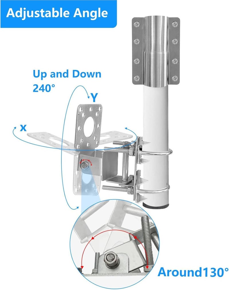 Mounting Bracket for V2 Rectangular Dish Stainless Steel TV Short Wall Mount Bracket with L Shaped Design - Image 2