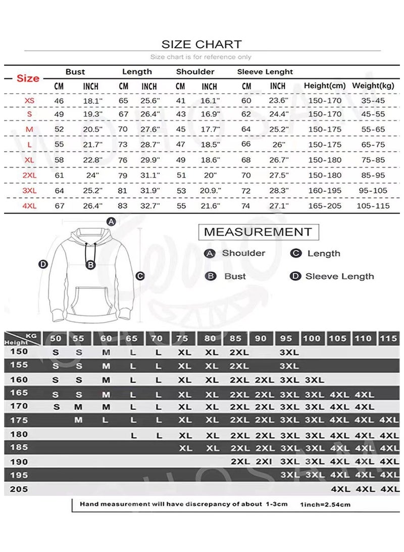 Unisex Hoodies Long-Sleeved Printed Tops Casual Sweatshirts of Soft Cotton Sportswear Fashion Youth Pullovers with Drawstrings and Large Pockets for Daily Wear  - Image 2