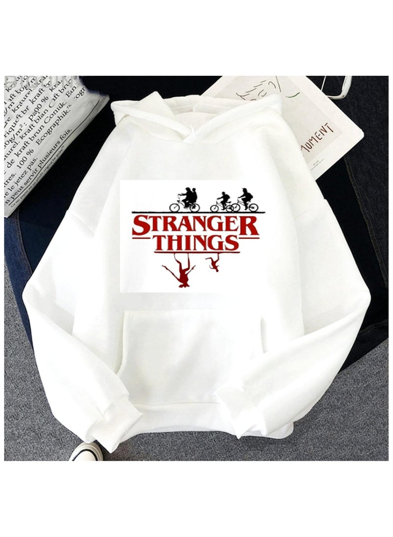 Unisex Hoodies Long-Sleeved Printed Tops Casual Sweatshirts of Soft Cotton Sportswear Fashion Youth Pullovers with Drawstrings and Large Pockets for Daily Wear  - Image 1