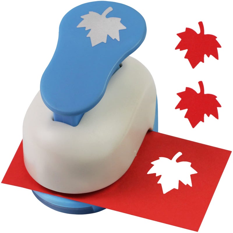 Ecohu Maple Leaf Punch Cutter 1inch Paper Punches Craft Lever Punch Handmade Leaves Shape for Paper Crafting Scrapbooking Cards Decoration DIY Arts Maple Leaf