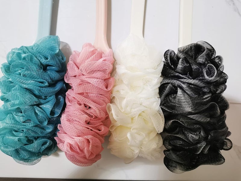 Arswin Back Scrubber for Shower Loofah Long Handle Bath Body Brush (4Pack-Four Color) - Image 2