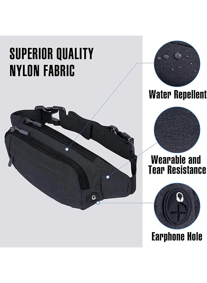 X spring Bumbag Waterproof Waist Pack with Adjustable Strap Slim Fanny Pack for Men and Women Lightweight Running Belt for Hiking Travel and Outdoor Activities - Image 2