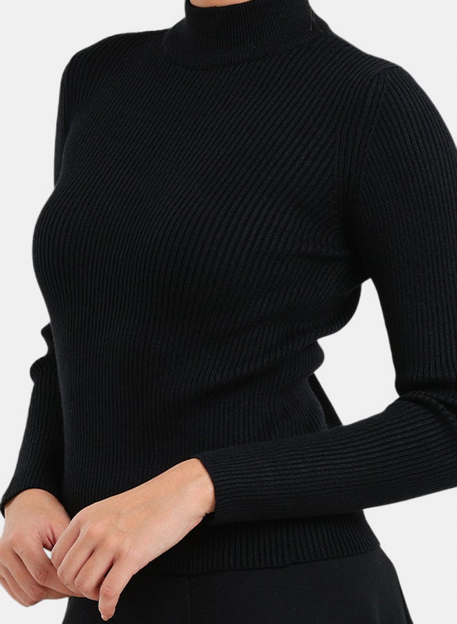 Carina Ribbed High Neck Pullover - Image 3