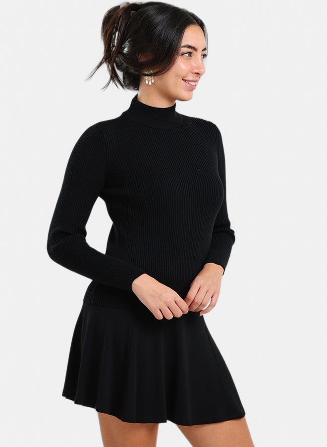 Carina Ribbed High Neck Pullover - Image 2