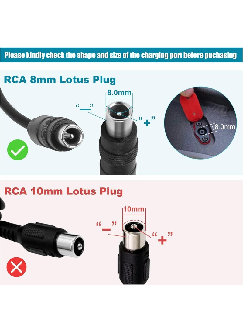 TLAXCA 42V 2A Electric Scooter Charger for Xiaomi M365, Pro, Pro 2, Mi 3, 1s, Segway Ninebot Scooter G30 ES1 ES2 ES3 ES4 E22E E25E E45E, 36V Battery Charger for Aovo, Bird, Lime, Spin, Skip  - Image 2