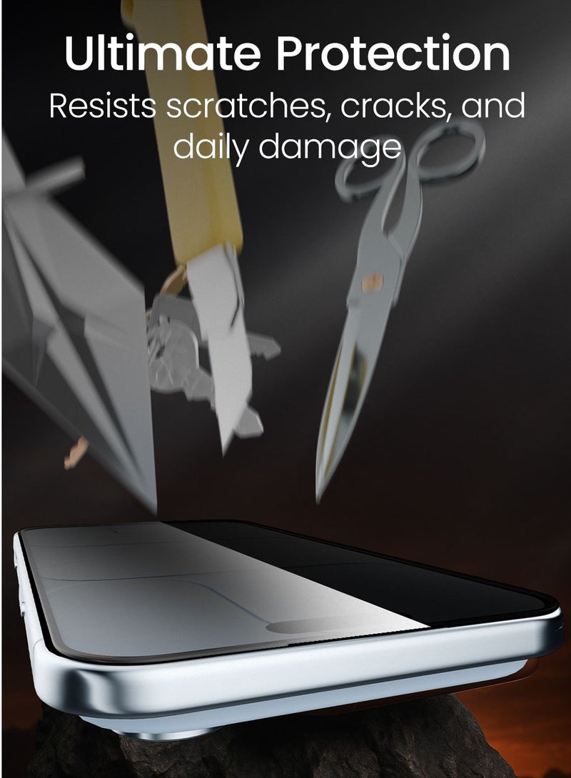Moxedo Ultra Shield Premium Tempered Glass Screen Protector 9H Hardness Privacy for  iPhone 17 Air 6.5-inch 2025  Full Coverage Anti-Spy Protection with Auto-Align Easy Applicator - Image 4
