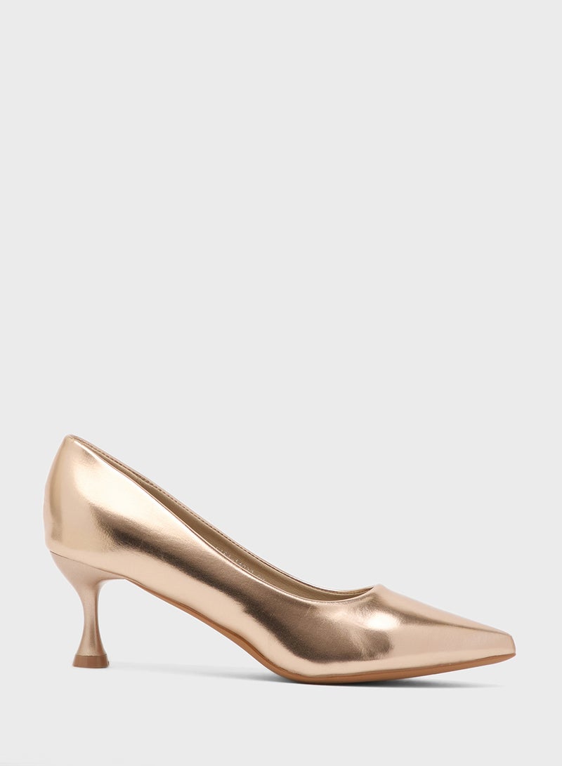 إس دي. فيلانو حذاء بكعب متوسط مدبب - Image 1