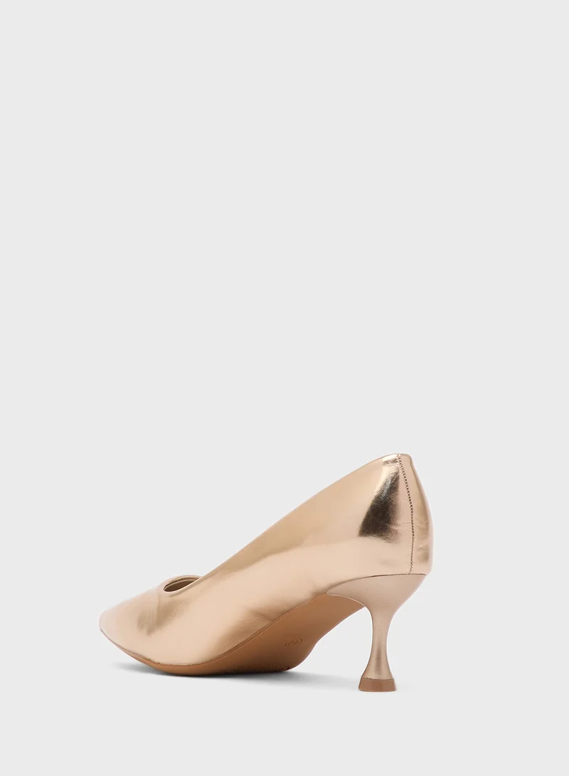 SD.Felano Mid Heel Pointed Pump