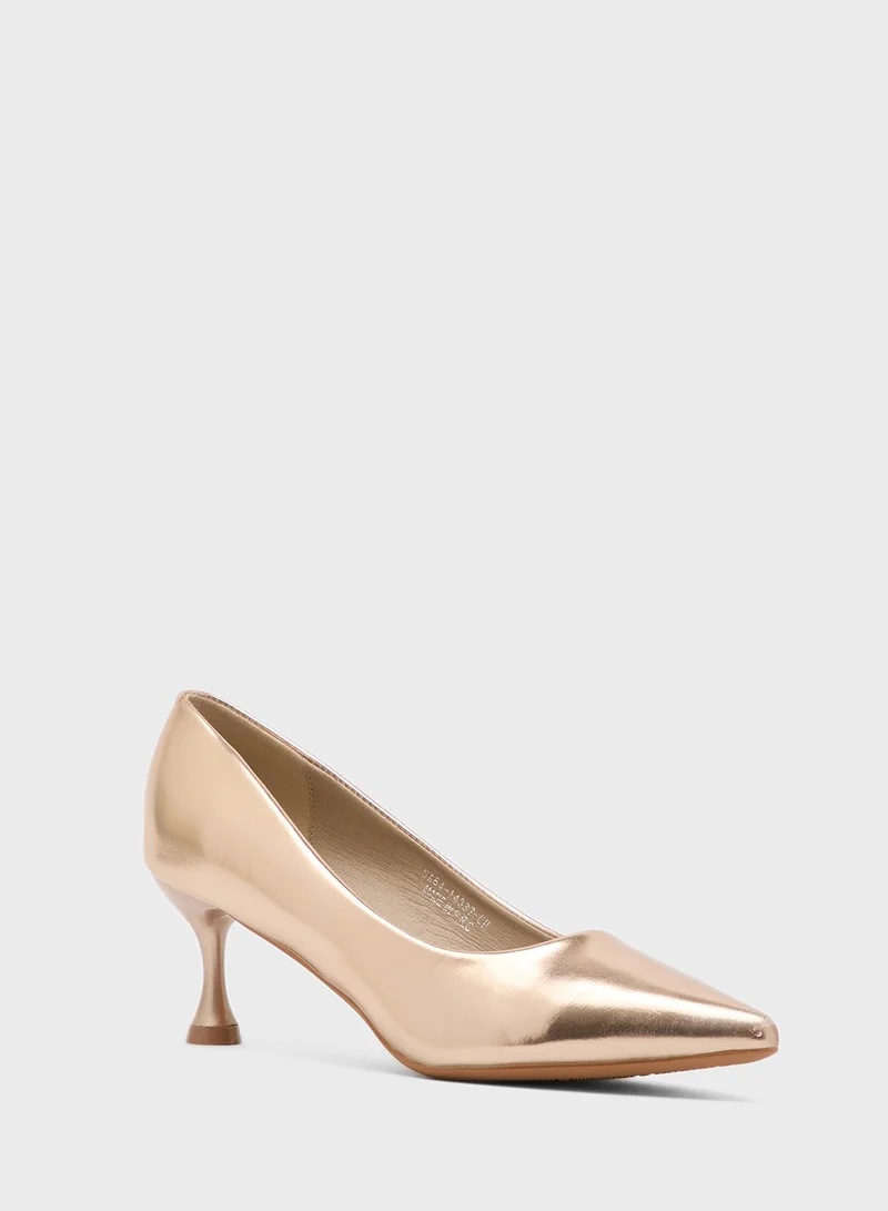SD.Felano Mid Heel Pointed Pump